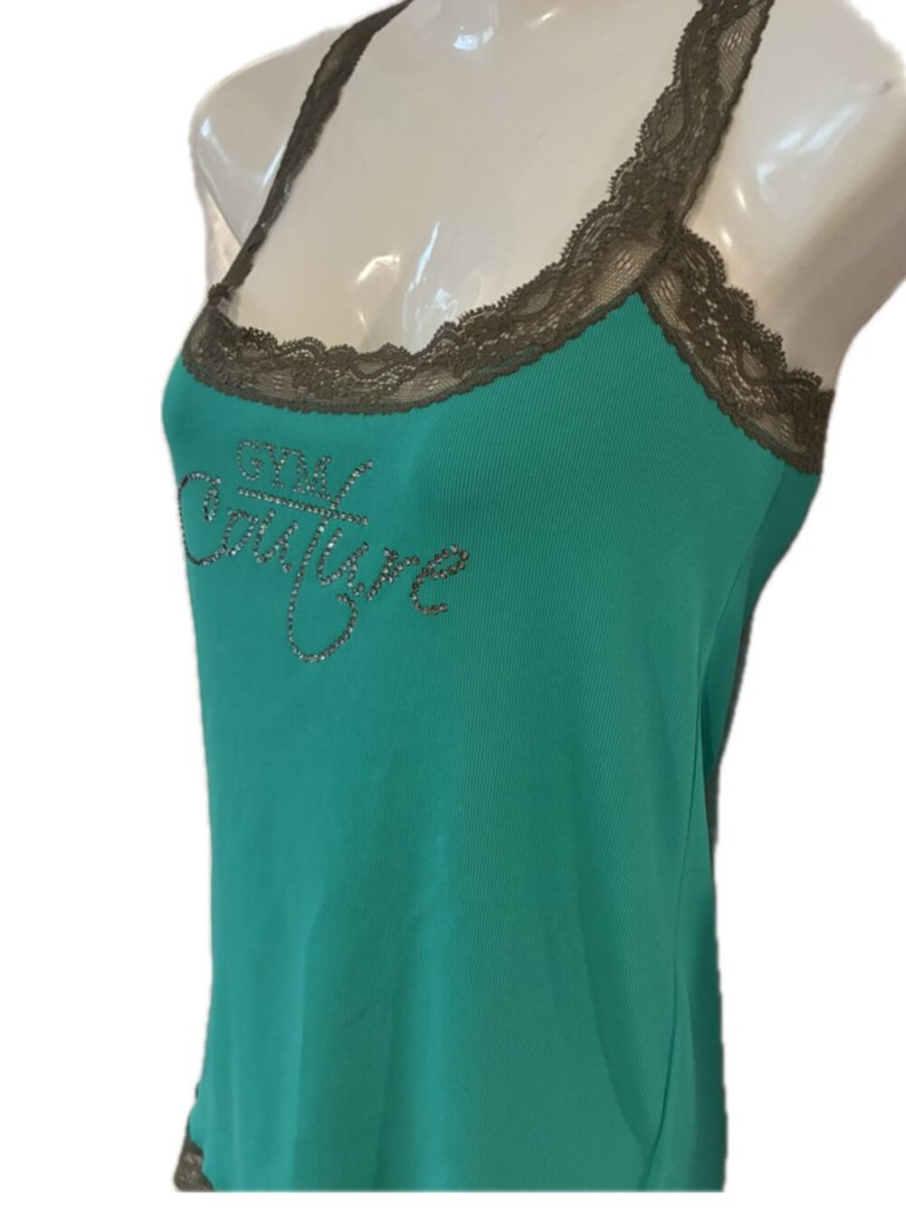 NWT-VDP Via Delle Perle Laced Tank top with Swarovski Elements size IT 44/US 8